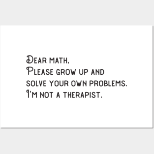Dear Math humor Posters and Art